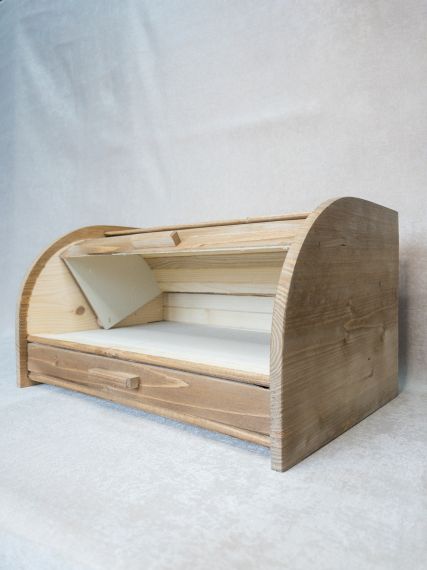 Cutie de lemn pentru pâine cu sertar